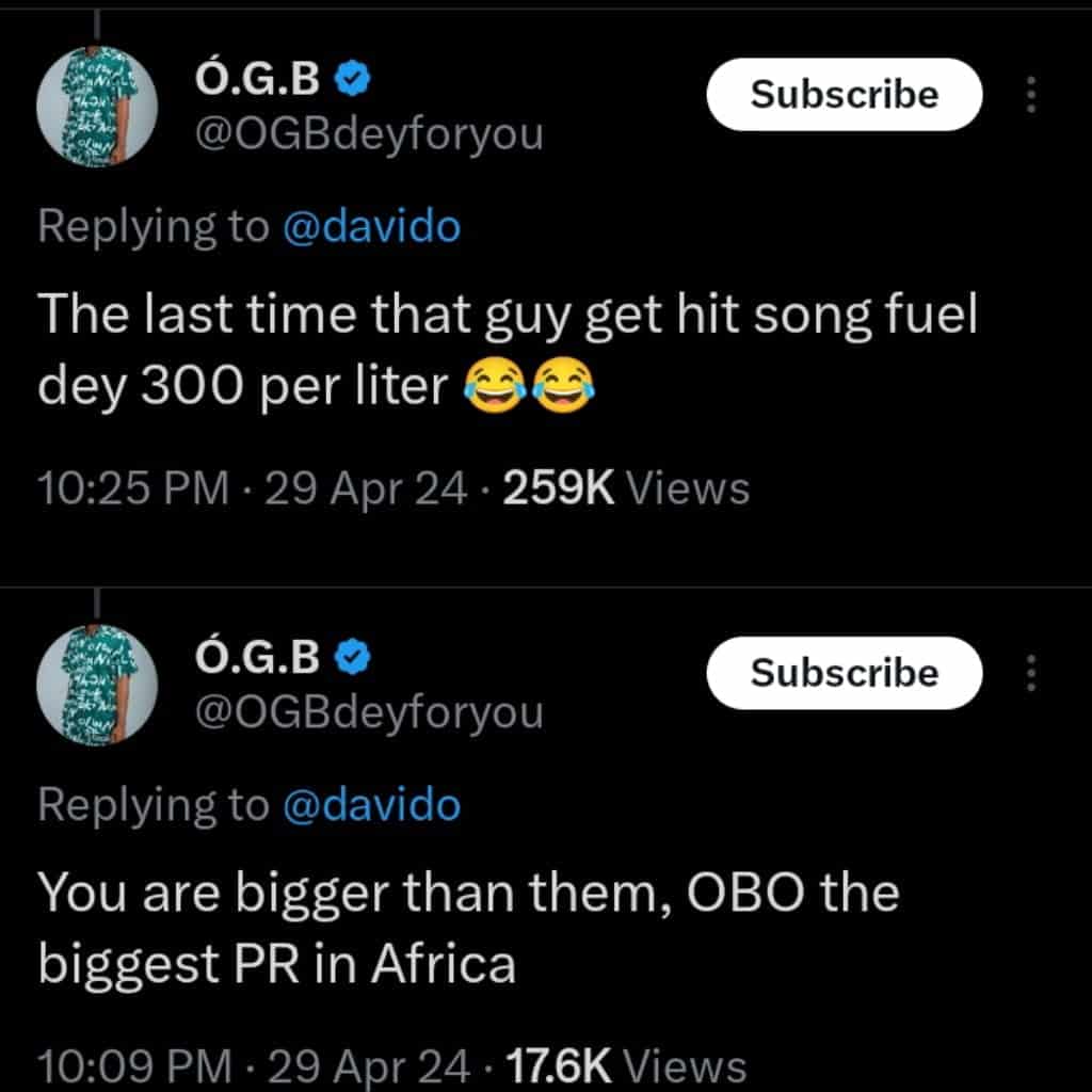 OGB weighs into Davido and Wizkid's beef