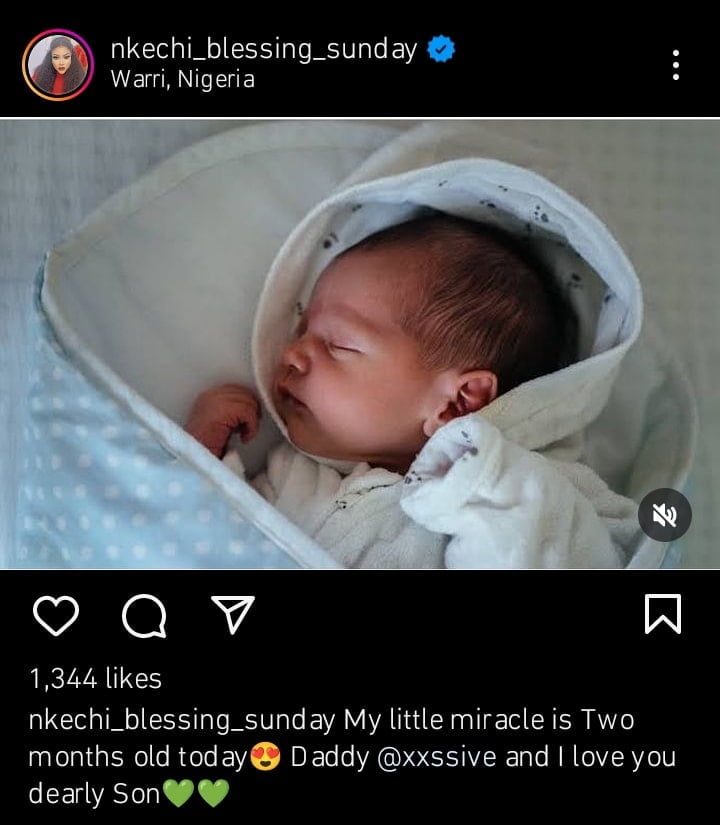 Nkechi Blessing welcomes baby boy with boyfriend Xxssive