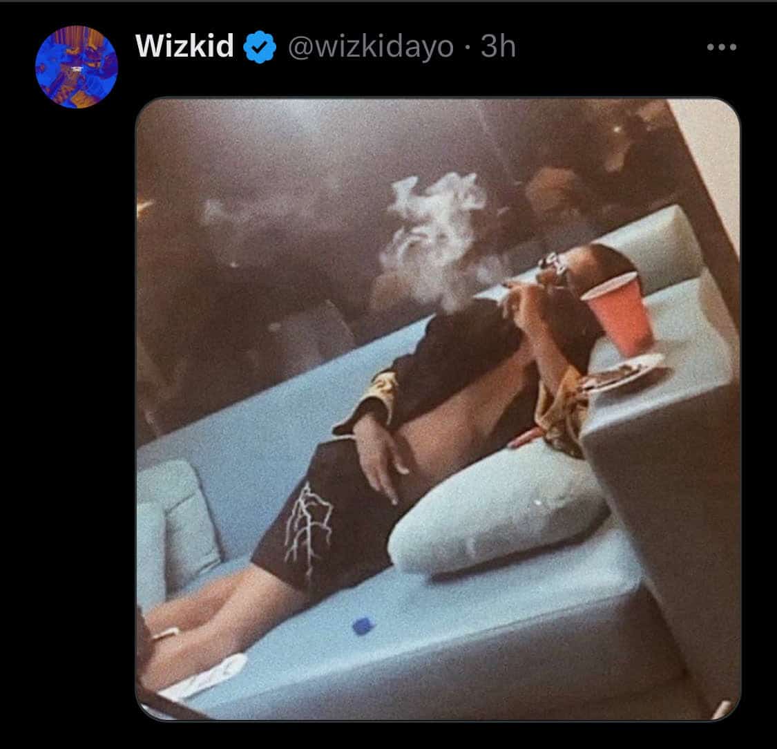 Wizkid’s latest photo.