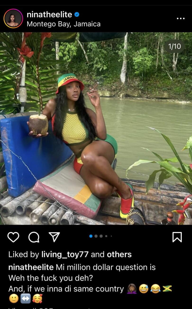 Nina’s post from Jamaica.