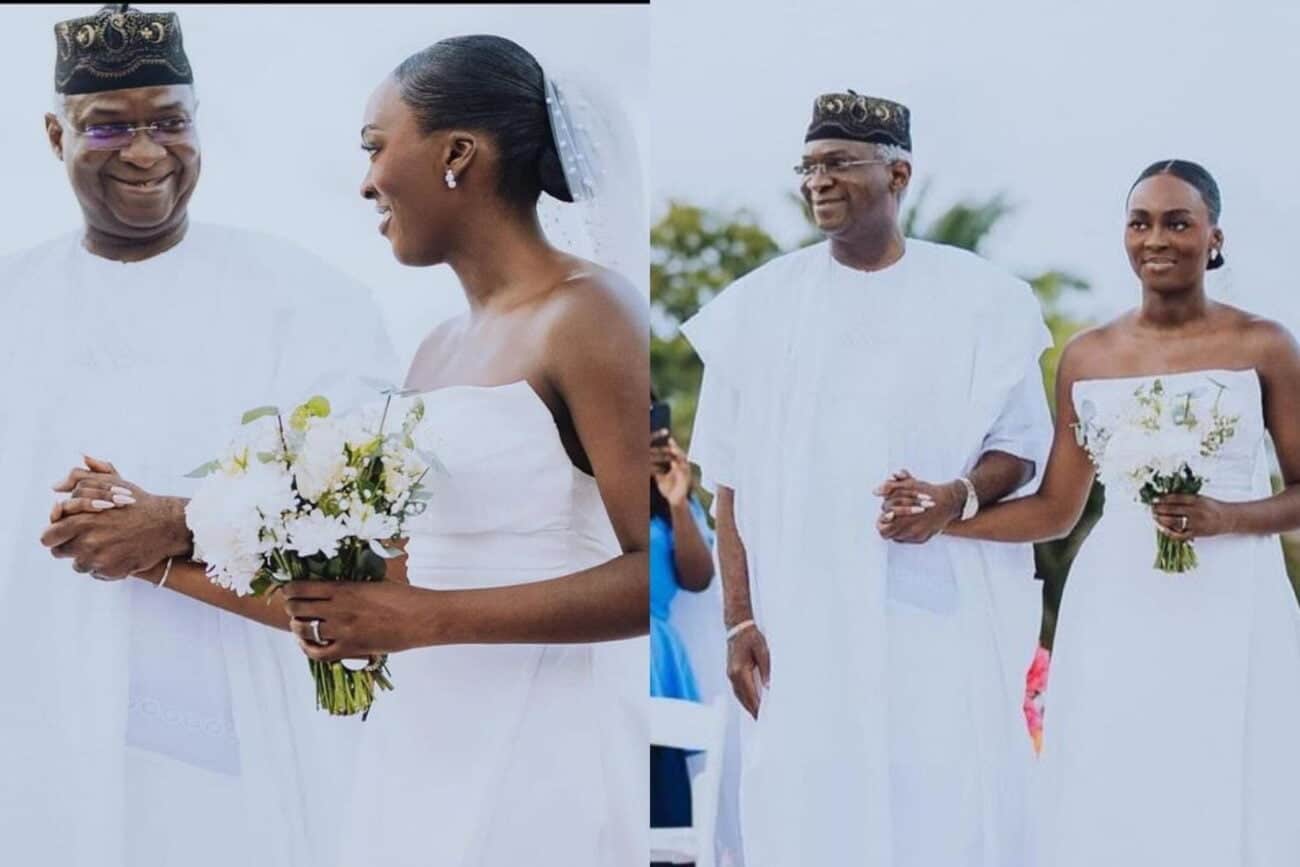 Babatunde Fashola's daughter weds Posi Ogunlesi