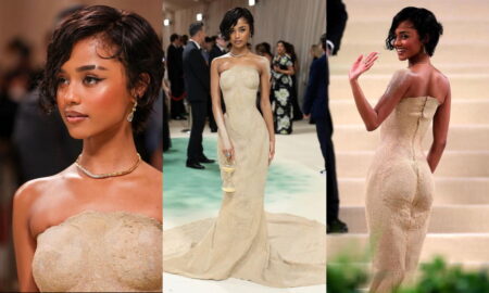 Nigerians react to a video of Tyla struggling to walk in her MET Gala dress.