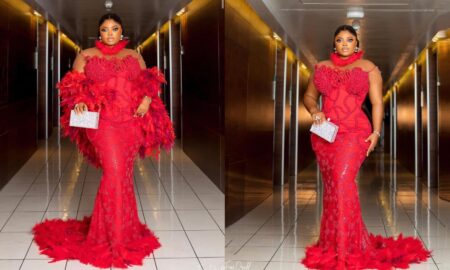 Netizens react to Juliana Olayode's outfit at the AMVCA.