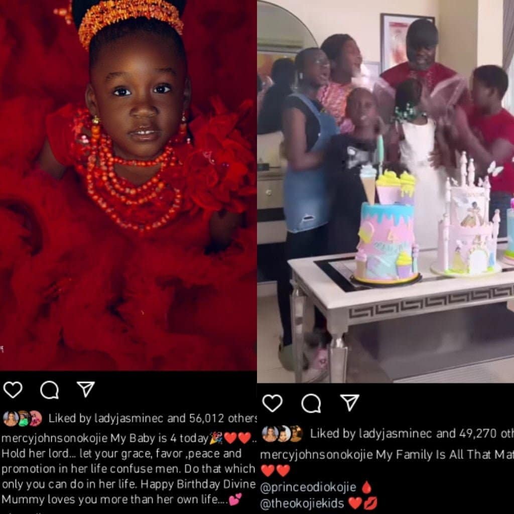 Mercy Johnson says family is all that matters as she celebrates daughter's birthday