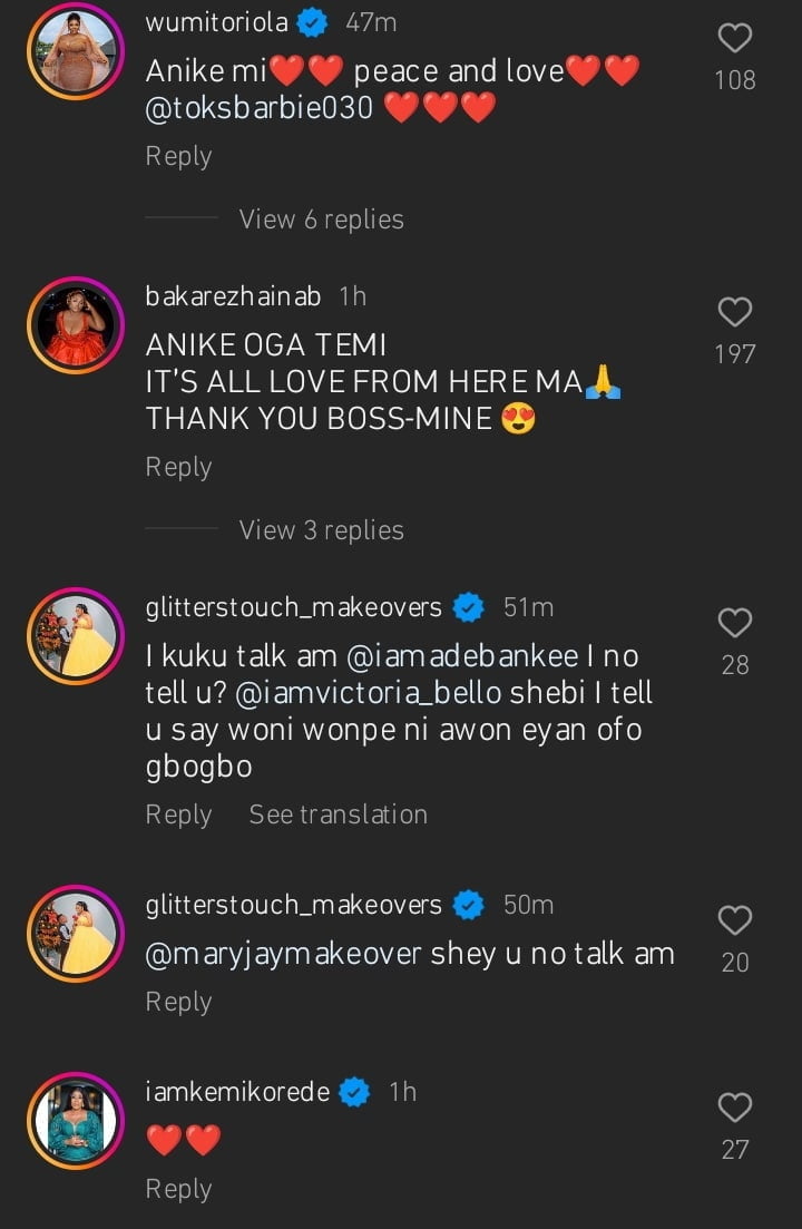 Wumi Toriola and Bakare Zainab reacts to Omowunmi Ajiboye reconciling them